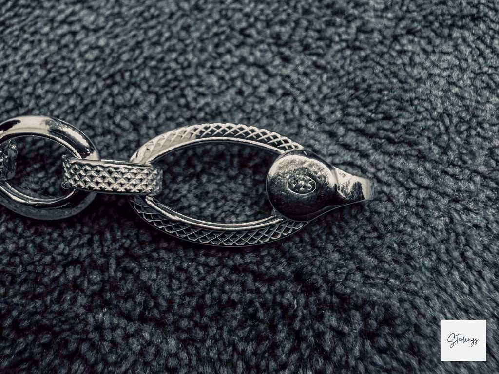 Textured Oval Link Chain