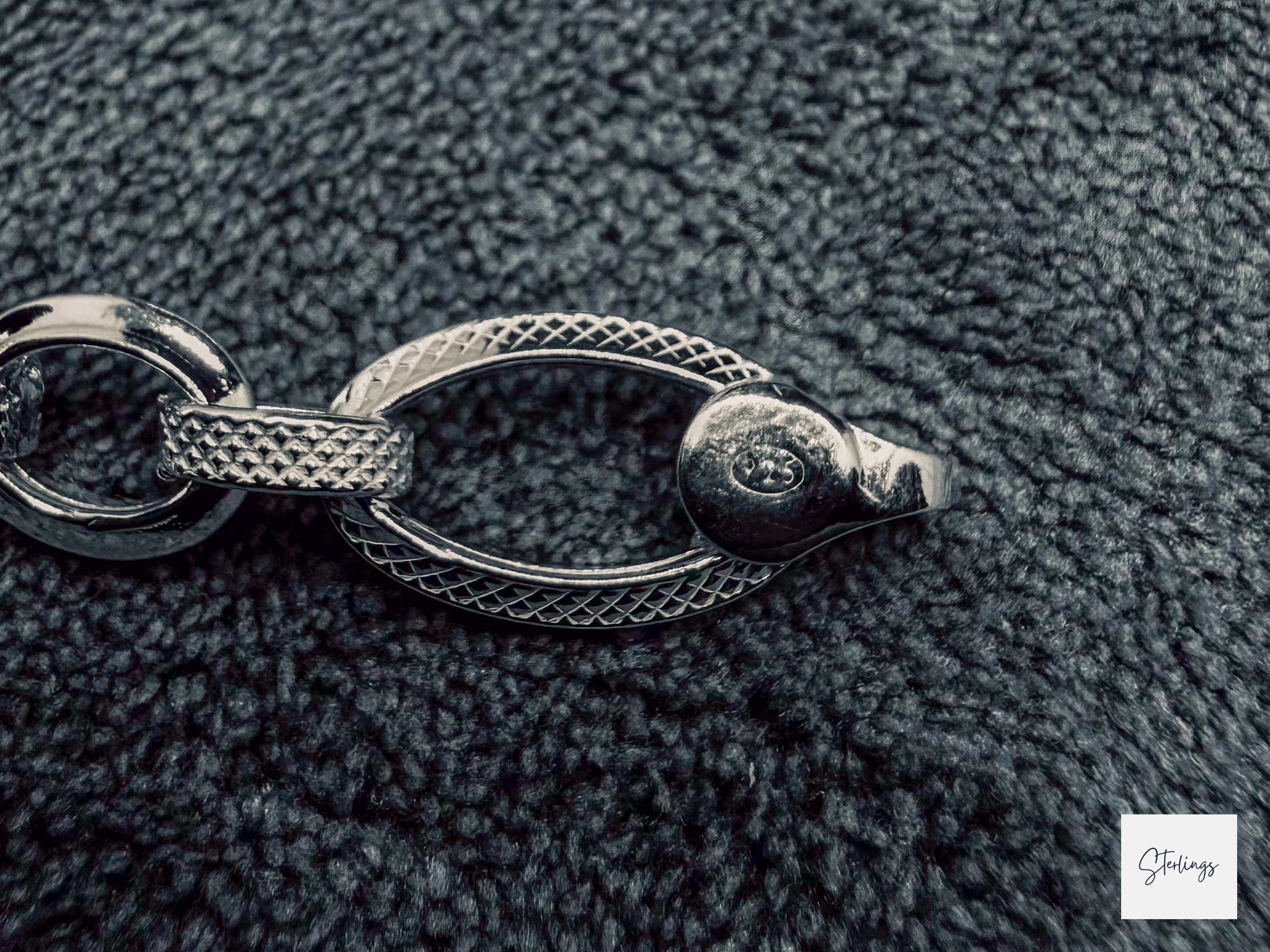 Textured Oval Link Chain