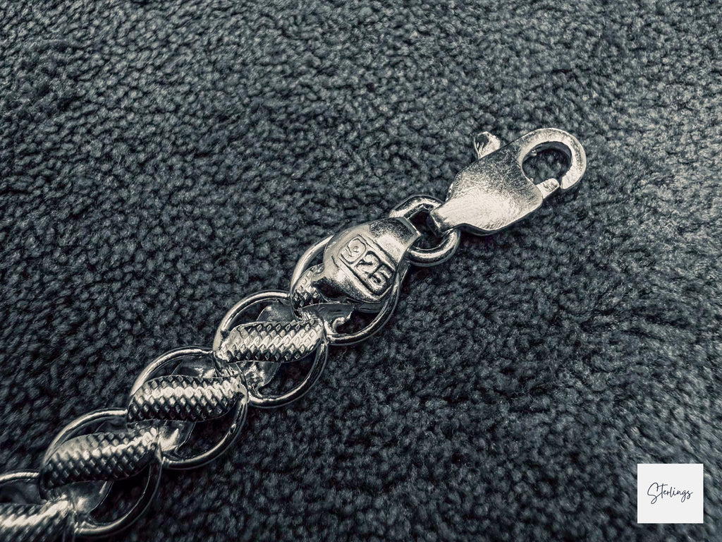 Double-Row Textured Curb Chain