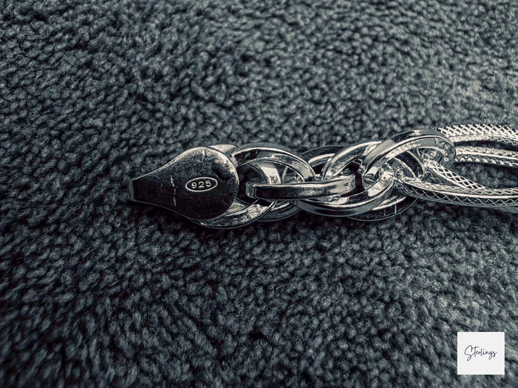 Double-Link Textured Cable Chain