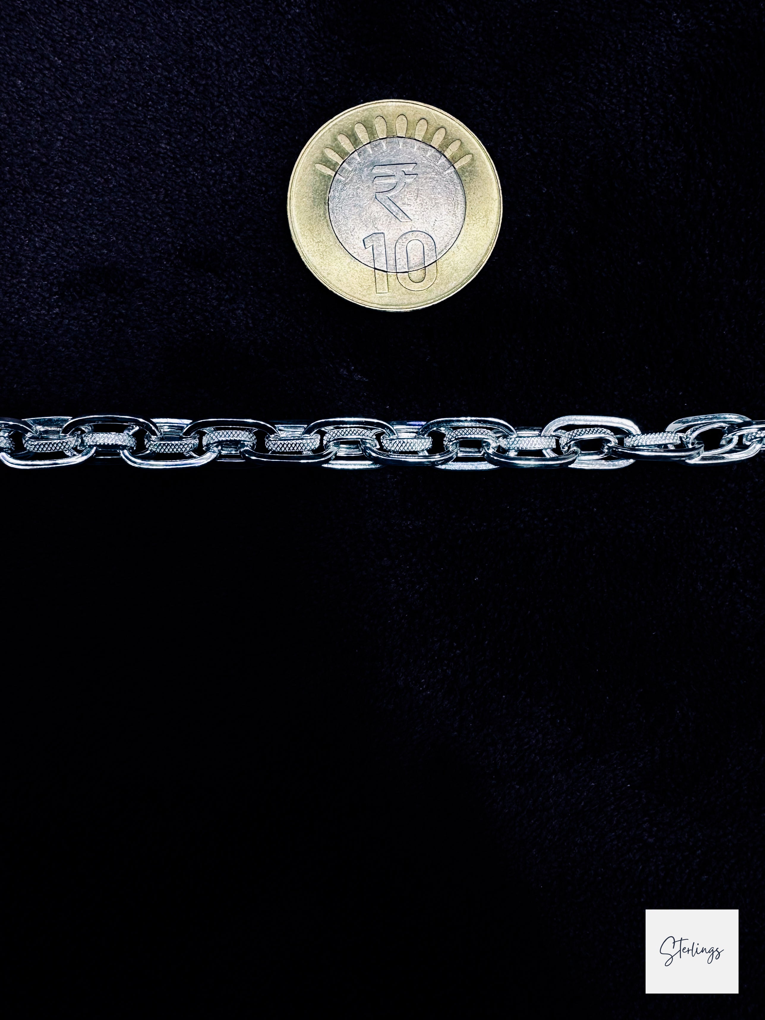 Double-Link Textured Cable Chain